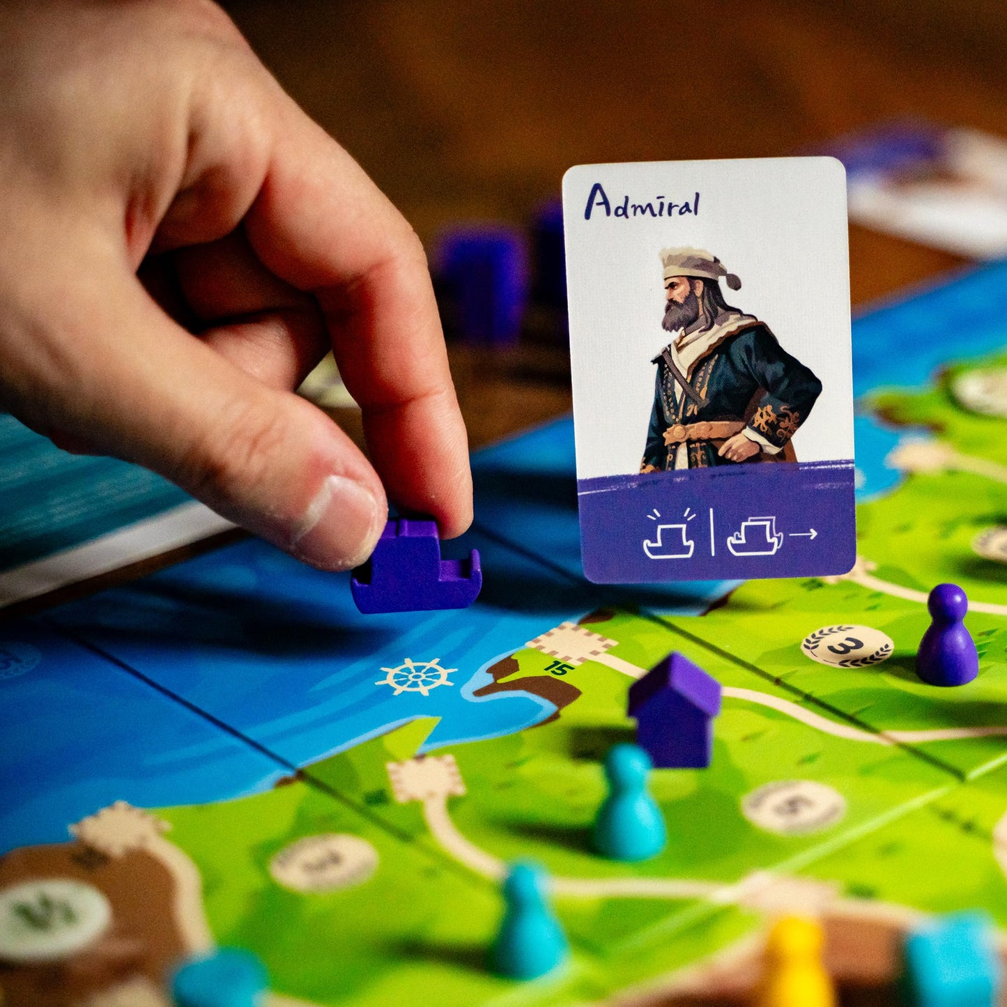 Crafty Games Sardegna Board Game - Dynamic Area Control, 2-4 Players, Ages 15+, 30 Min Playtime, Blue