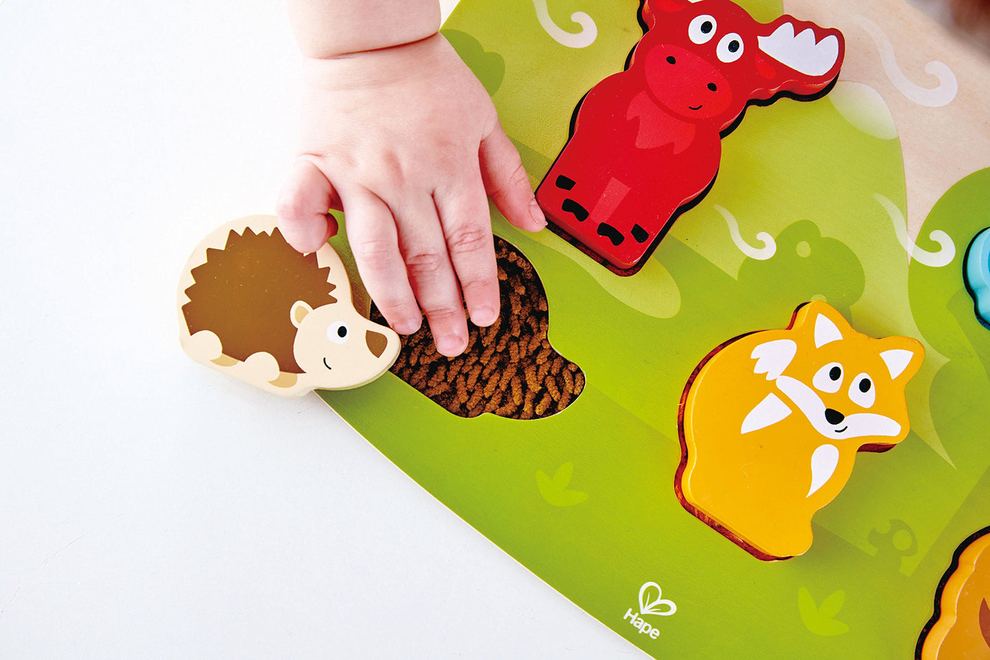 Hape Forest Animal Tactile Puzzle Game, Multicolor