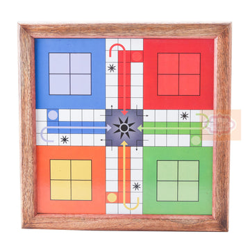 Ortus Handmade Wooden Classic 2 In 1 Magnetic Ludo Snakes And Ladders Set | Travel Board Game For Adults And Kids | Best Birthda