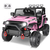 Hikole Kids Ride On Car Truck With Remote Control, 12V Electric Car For Kids, Battery Powered Cars W/Safety Belt,3 Speeds, Spring Suspension, Pink Jeeps Car For Girls