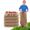 Alytree 8 Pack Burlap Potato Sack Race Bags, 24''X40'' Outdoor Lawn Games For Kids & Adults, Outside Yard Games For Birthday Par