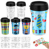 Yiyiring Set of 12 Fathers Day DIY Color Your Own Cups 10 oz Coloring Cups Color Your Own Plastic Mugs for Adults Party Favors