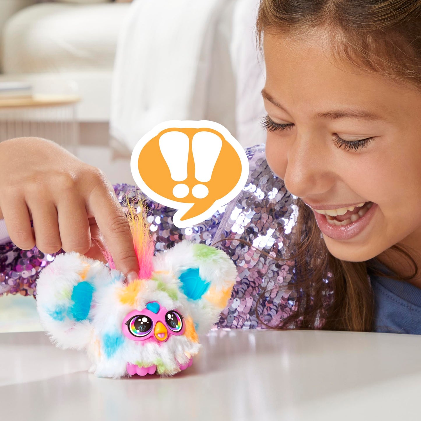Furby Furblets Loo-Lay Mini Friend, 45+ Sounds & Music, Speaks Only Furbish, Electronic Plush Toys For 6 Year Olds & Up, Multicolor