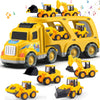 Veslier Construction Truck Toys for Kids Ages 1-6, Carrier Transport Trucks, Ideal Christmas & Birthday Gift