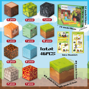 Furulixty Magnetic Blocks Building Toys For Kids Ages 3+,Build 3D Magnetic Building Blocks Set Upgraded Learning Kit Kids Build