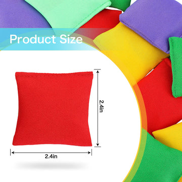 Skylety 30 Pieces Small Bean Bags Bulk Mini Colorful Cornhole Nylon Bean Bags for tossing Sack Tossing Beanbags Fun Sports Outdoor Family Games Toys for Hand Toss Games Party Game Supply