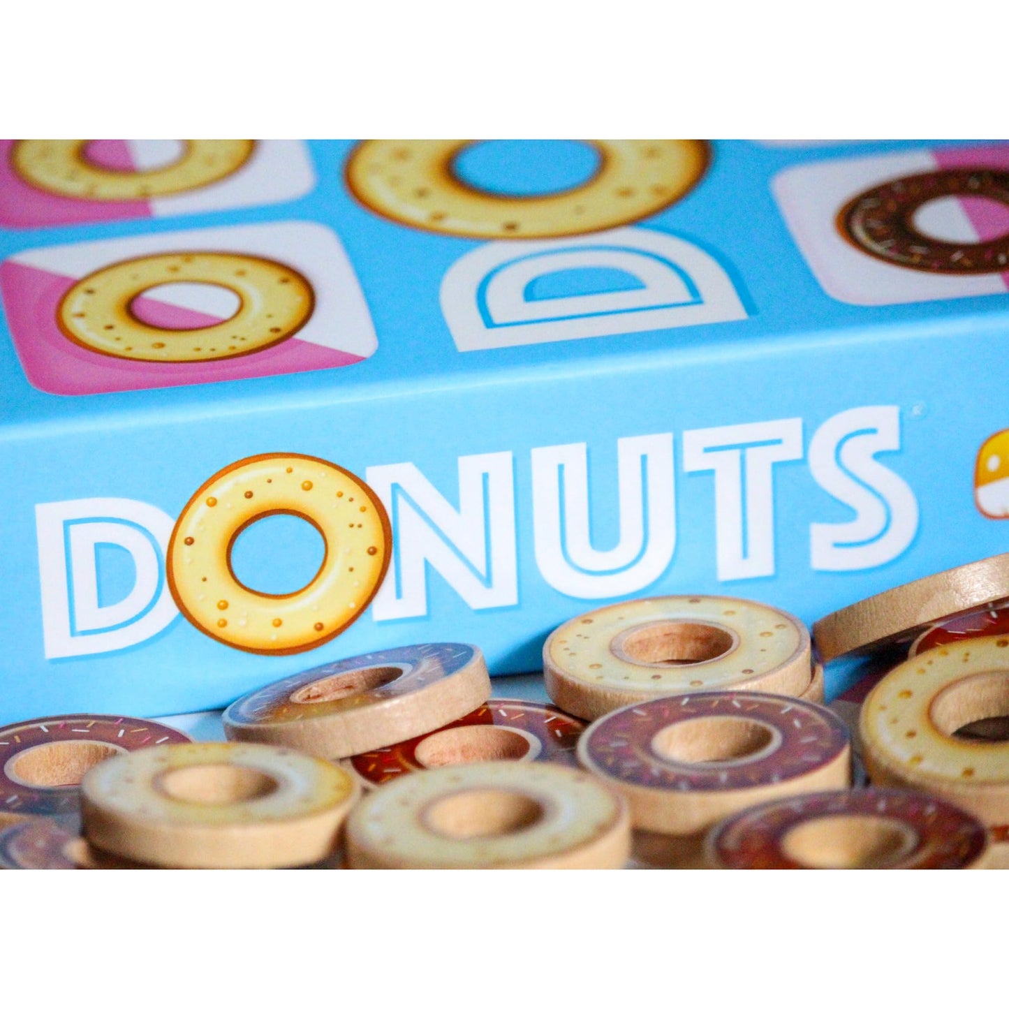 Funforge Donuts Board Game for 2 Players, Abstract Tactical Game, Ages 8+, Multicolor, Model DONUS01