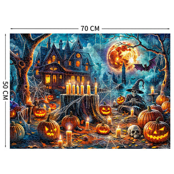 TangComplete - Halloween Party Puzzles for mature-themeds 1000 Piece Jigsaw Puzzles for mature-themeds mature-themed Challenging Game Toys Impossible Puzzle Family Decoration Puzzle