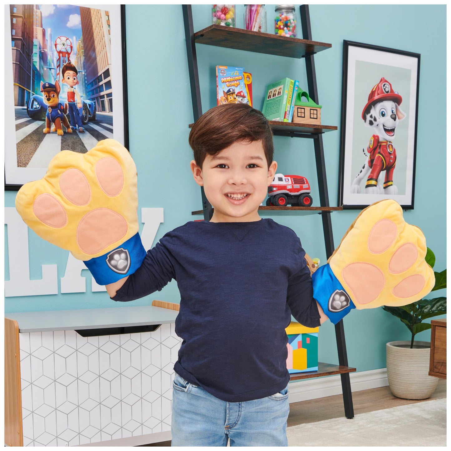 Paw Patrol Chase Hero Paws Plush Toy with 10 Sounds, Large, Interactive Plush Paws, Model 6061927, Ages 3+