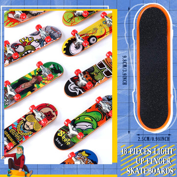 Sosation 18 Pcs Finger Skateboard Christmas Party Gift Favors Skateboards Novelty Fingerboard Fingerboard Decorations Fingertips