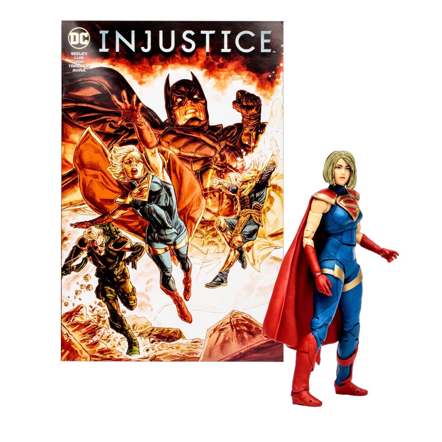 Mcfarlane Dc Direct - Injustice 2 - Page Punchers - 7' Supergirl Figure With Comic