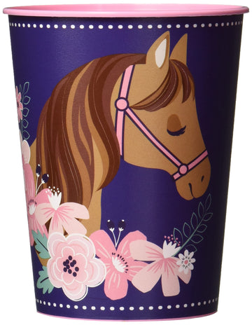 Saddle Up Premium Favor Cup, 16Oz. - 1 Count - Premium Horse-Themed Party Accessory, Ideal For Western Events
