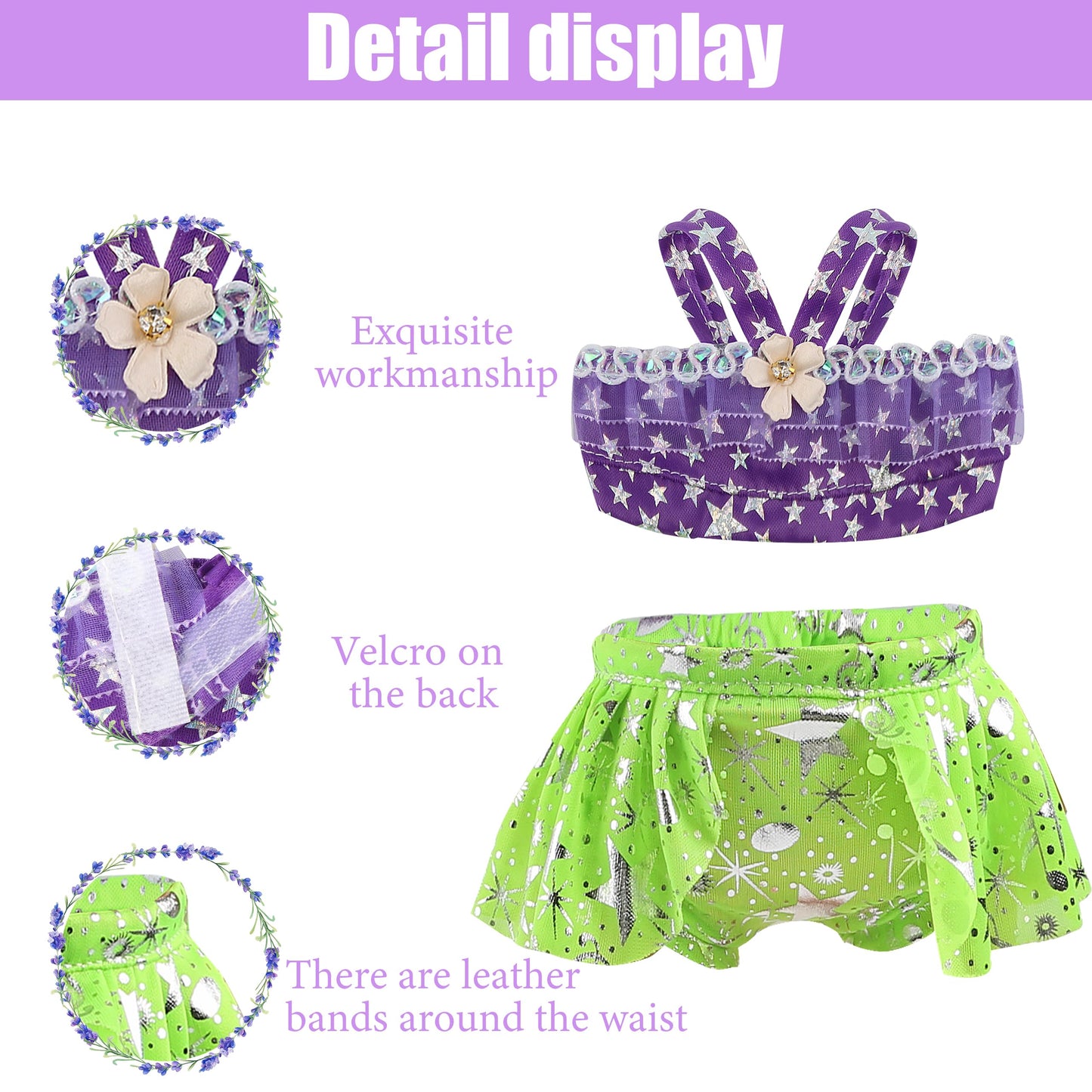 18-Inch Doll Clothing Accessories Sets - Different Mermaid Princess Costume Dress For Daughter Mother Friend Gift 35Pcs