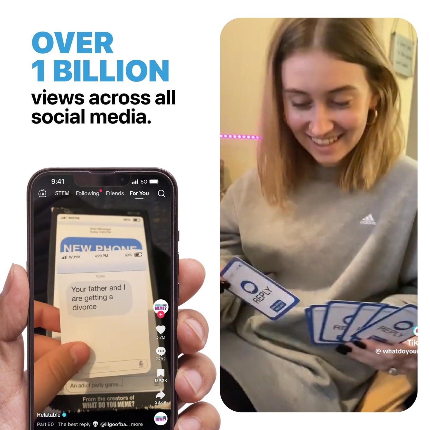New Phone, Who Dis? By Relatable, The Offline Text Message Party Game, Spicier Edition With New Updated Content, Card Games For Adults, Game Night Games, Includes 100 Inbox Cards & 300 Reply Cards