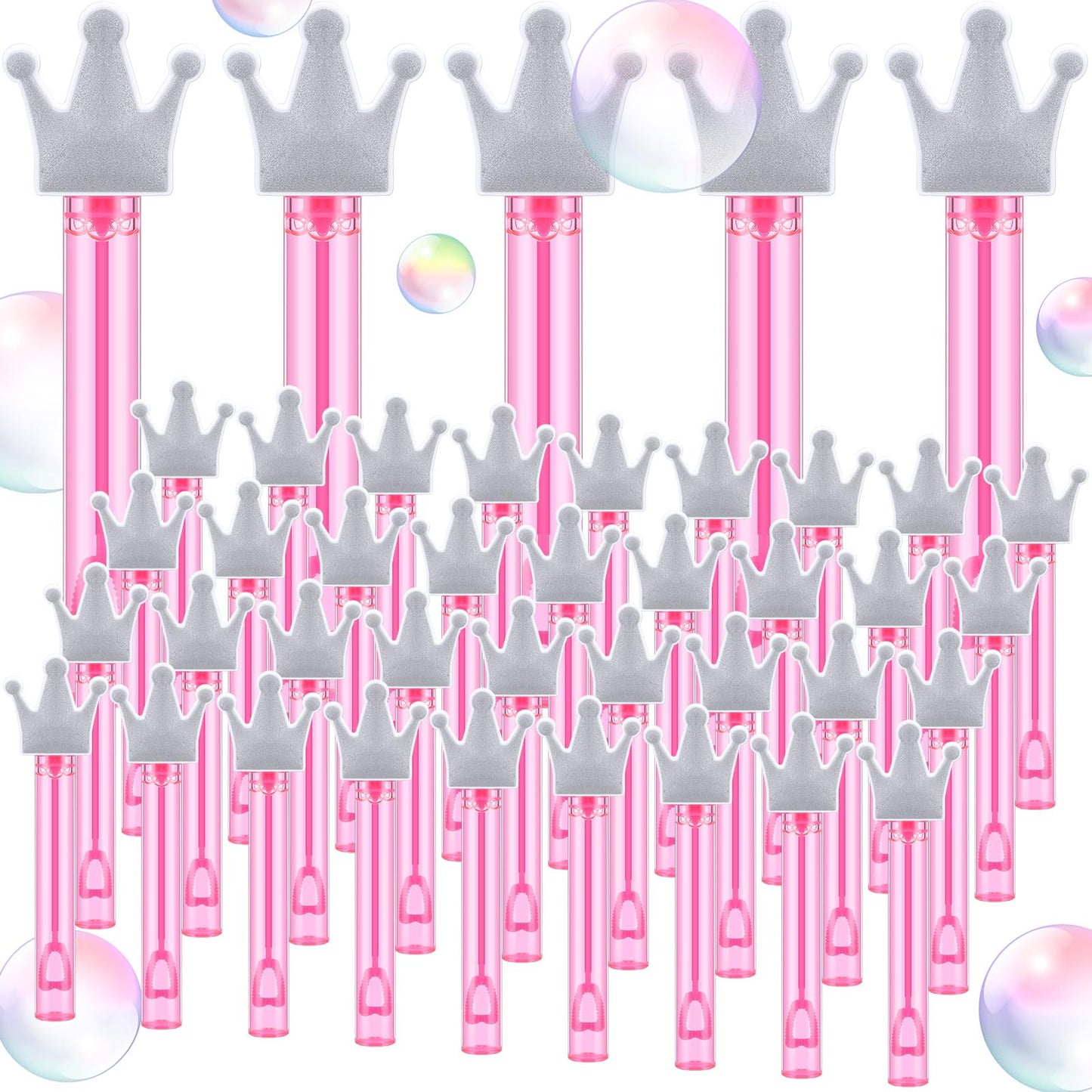 Foilswirl 36 Pcs Bubbles Party Favors Mini Bubble Wands Tube Bulk Theme Maker Goodie Bags Stuffer Prizes Birthday Gift for Solut