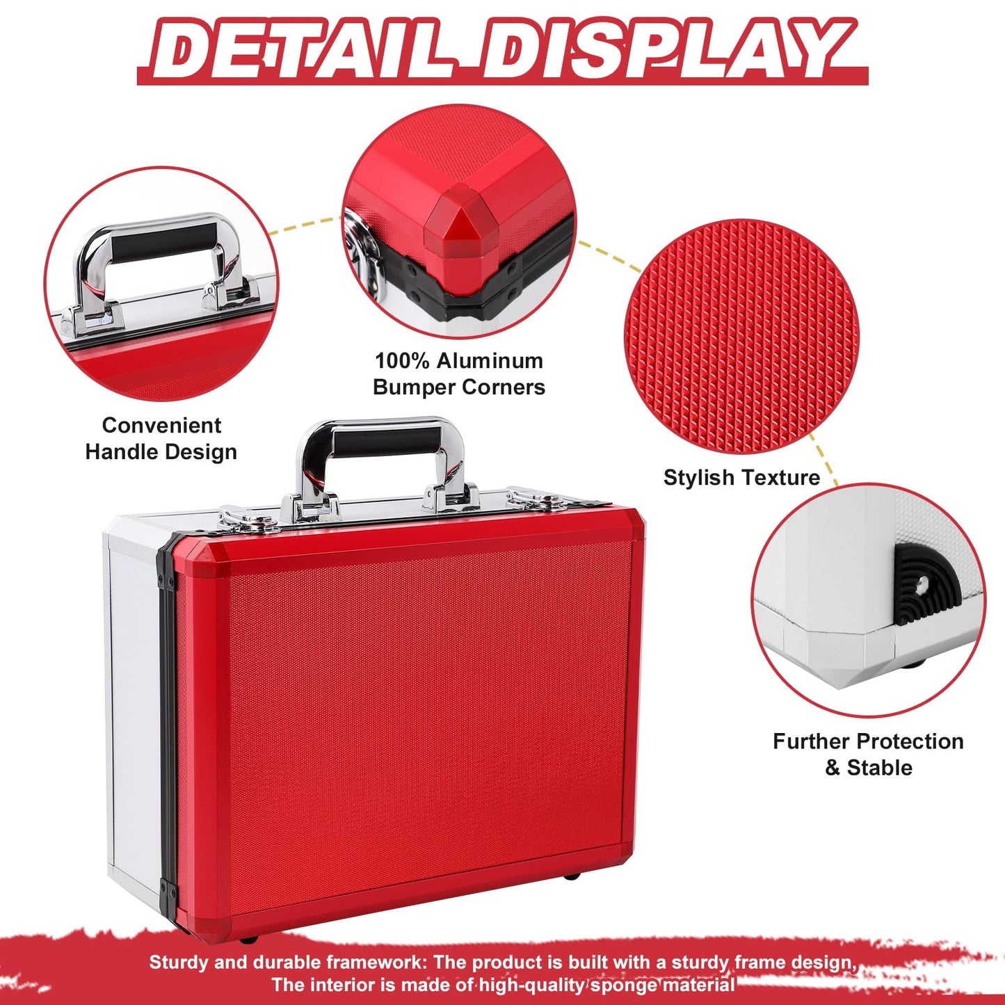 (2025 New Upgrade) Toploader Storage Plus Box For 3' X 4' 35Pt Rigid, Card Holders For Toploaders, Trading Cards & Sports Cards, Trading Card Case(Holds 600+ Cards) (Red&White)