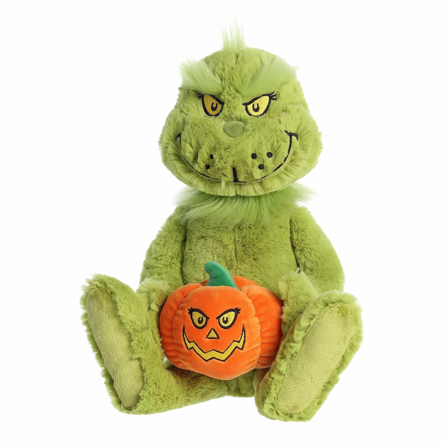 Aurora Spooky Dr. Seuss Jack-O-Lantern Grinch Stuffed Animal - Officially Licensed Plush for Imaginative Play - Perfect for Hall