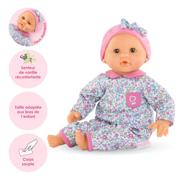 Corolle B b Calin Capucine Baby Doll - 12'' Soft-Body with Sleeping Eyes That Open and Close, Vanilla-Scented - Mon Premier P