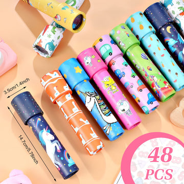 48 Pcs Kaleidoscopes, Vintage Classic Kaleidoscope Toys Educational Party Favors For Stock Stuffers Bag Fillers For Boys And Girls Birthday And School Carnival Prizes, Random Patterns (Classic Style)