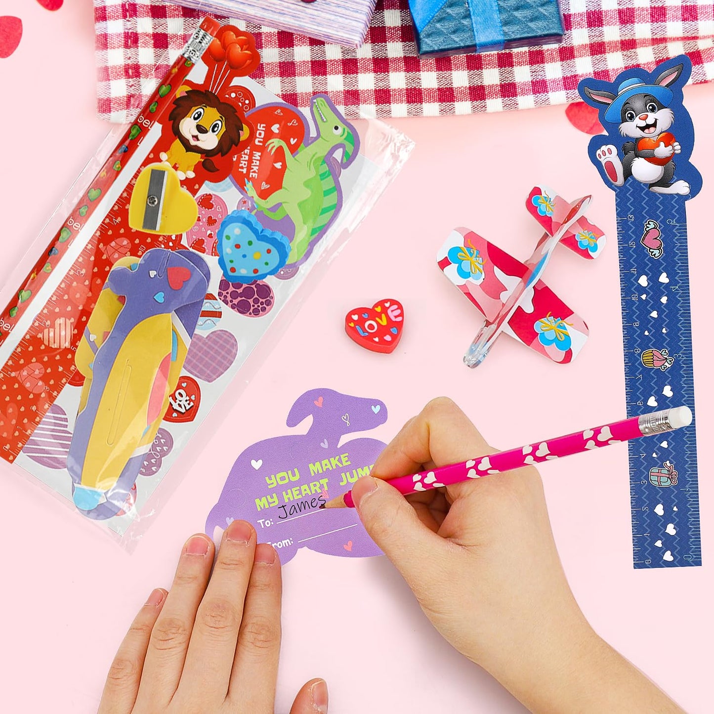 TOY Life 224 Pcs Valentines Day Goodie Bags for Kids Valentines Day Gifts for Kids Classroom Exchange 28 pack Valentines Day Gif