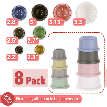 Mr. Pen- 8 Pcs, Baby Stacking Toys, Nesting Cups For Baby And Toddler