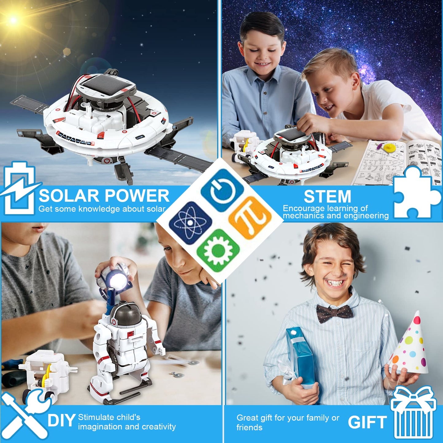 Science Kits for Kids Age 8-12 Solar Robot Kit Learning Building STEM Toys Experiments for Kids 6-8, Educational Toy for 8 9 10