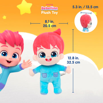 Pinkfong Bebefinn Plush Toy - 12" Soft Cuddly Doll for Toddlers - Pink/Blue Interactive Stuffed Animal - Perfect for Birthdays & Holidays