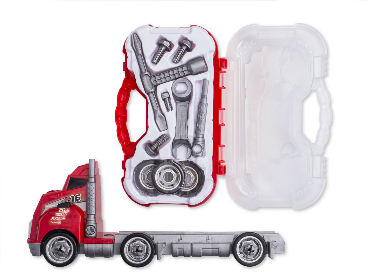 Big Daddy Big Rig Tool Master - Transport Toy Truck Carrier With Tools To Take Apart, Construct & Build. Get Your Child This Educational Truck.