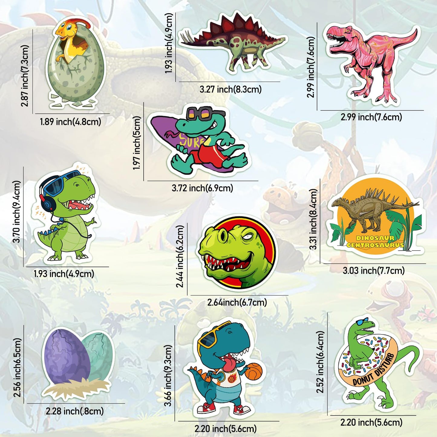 Qtl Stickers 200Pcs Cute Dinosaur Stickers For Kids 2-4 Dino Stickers Dinosaur For Water Bottle Stickers For Boys Waterproof Sti