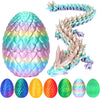 3D Printed Dragon Egg, Easter Mystery Crystal Dragon Egg Fidget Toys Surprise, Mythical Dragon Eggs With Dragon Inside, Easter Basket Stuffers Filled Easter Eggs Toy For Kids (Rainbow Color)