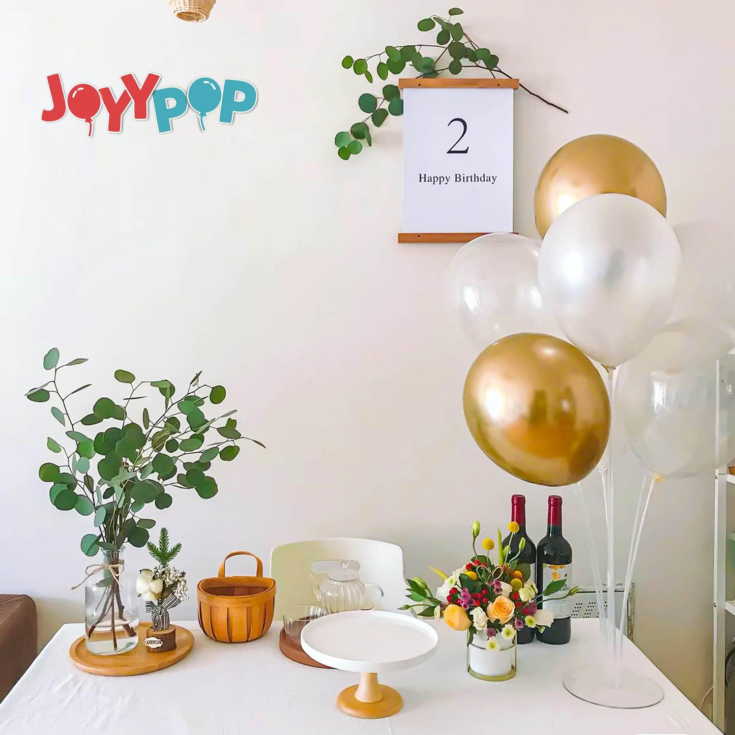 Joyypop 30 Sets Balloon Stand Kit, Balloon Sticks With Base Birthday Graduation Party Decorations Wedding