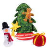 Singing Christmas Tree Plush Set | Includes 4 Soft Plush Ornaments With Plush Christmas Tree Shaped Carrier | Toy Christmas Tree