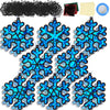 32 Sets Winter Snowflake Suncatchers Craft Kit DIY Window Stained Glass Effect Wintertime Snowflake Paper Crafts Home School Cla