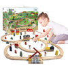 Play Build Wooden Train Set, Complete Toddler Train Set, Interactive Play & Learn Set, Creative Wooden Train Track Design, Premium Quality, Ages 3+ (100 Piece Set)