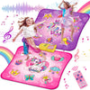 VATOS Double Dance Mat for Girls - 4 Game Modes & 9 Challenge Levels with Adjustable Volume, Led Light & Wireless Bluetooth | Mu
