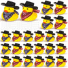 Set of 24 Cowboy Rubber Duck with Hat and Scarf Mini Rubber Duckies Bath Party Toys Bathtub Toys Shower Birthday Swimming Party Favor 2 Styles (Black)