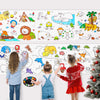 Animal Coloring Roll For Kids -Sticky No Mess Coloring Poste For Toddlers, 118 * 15.74' Large Coloring Tablecloth, Drawing Painting Paper For Kids' Easel Ideal Gift For Class Home Birthday Party