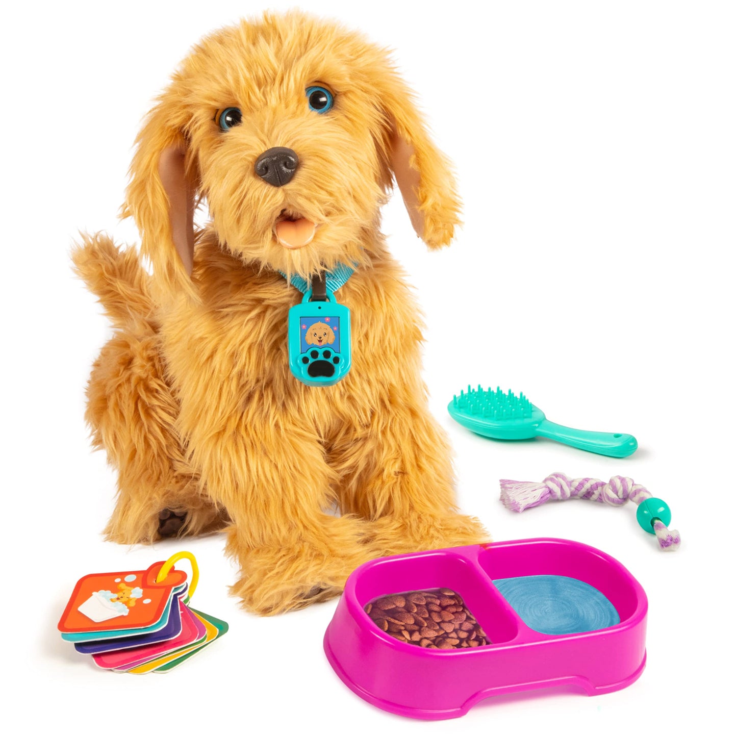 Sky Rocket My Fuzzy Friend Moji Interactive Labradoodle - Plush Interactive Dog Toy For Boys And Girls, Loveable And Lifelike Co