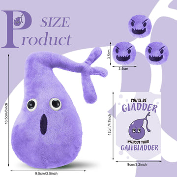 Winnerwhy Gallbladder Plush Set Gall Surgery Recovery Gifts Include Gall Plush With Gallstones Stuffed And Gallbladder Get Well