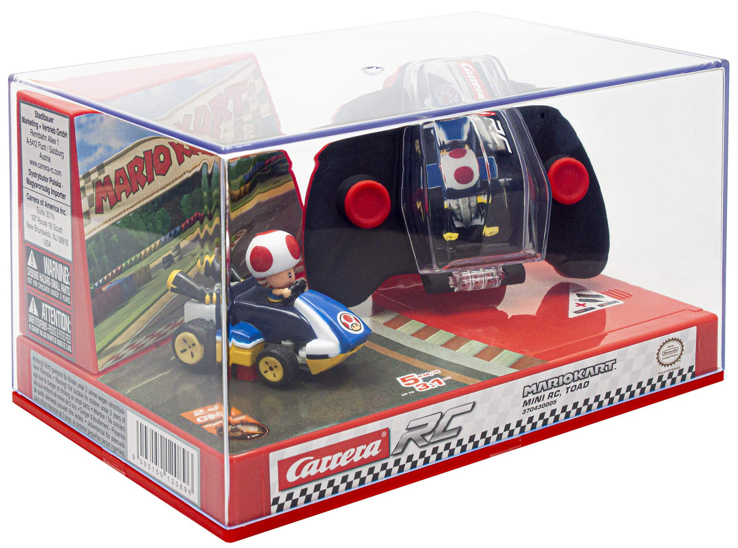 Carrera RC Nintendo Mario Kart 2.4 GHz Mini Collectible Radio Remote Control Toy Car Vehicle - Toad