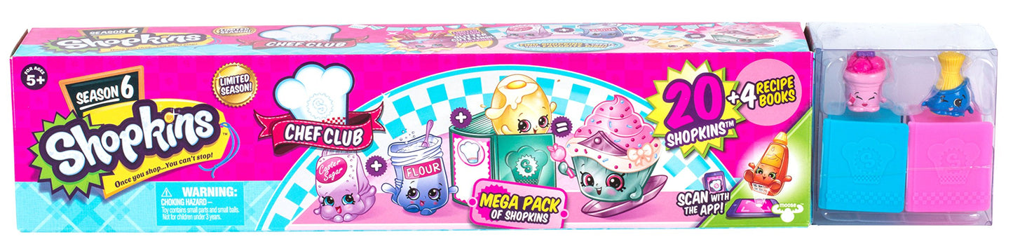 Shopkins Season 6 Chef Club Mega Pack – Collectible Toy With Over 20 Pcs