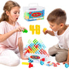 Iyuepeng 48 Pcs Board Games For Kids & Adults Tetra Tower Balance Stacking Toys Perfect For Family Games, Parties, Travel