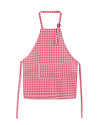 Jennice House Kids Aprons, Children'S Artists Aprons Pure Cotton Gingham Aprons With Pocket And Adjustable Neck Strap, Painting Apron, Baby Chef Apron Party Aprons (Red, S)