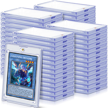 100Ct Magnetic Card Holders For Trading Cards, 35Pt Acrylic Card Protectors Baseball Card Display Case Fit For Sports Cards, Mtg