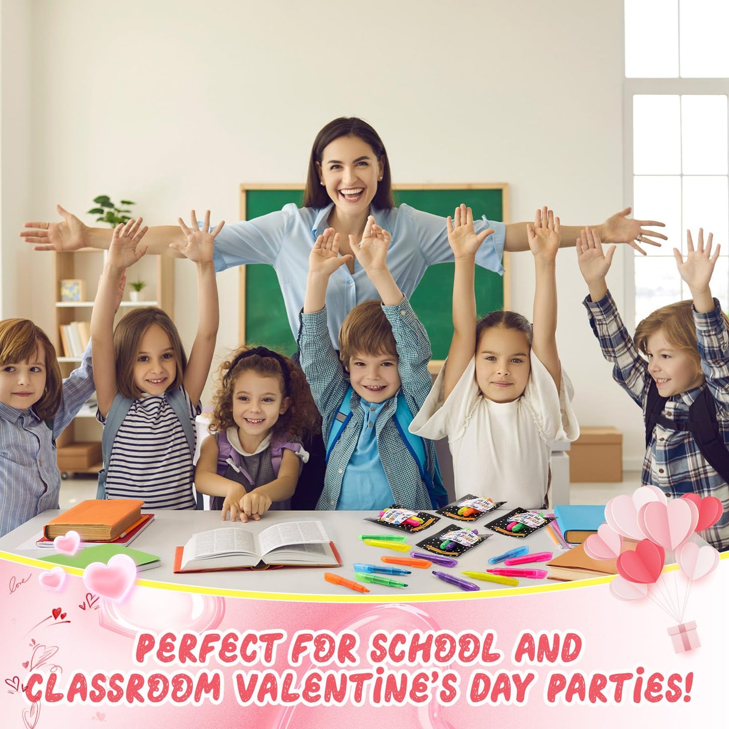 Fuyoooo 48 Sets End of Year Students Gift from Teacher Bulk Highlighter with Cards Classroom Exchange Prizes Preschool Kindergar