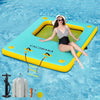 Calobana Inflatable Floating Dock, Lake Floats For Adults Floating Raft Water Platform With Detachable Ladder For Lake Boats Bea
