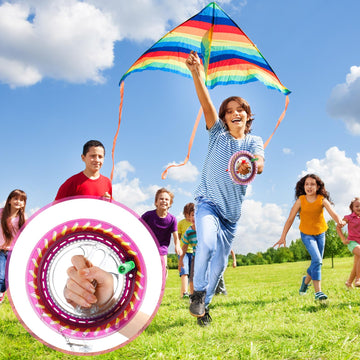 Aoriher 3 Pcs Kite String With Reel 7 Inch Dia Kite Reel Winder Grip Wheel With Flying Line String Flying Tools With Lock For Ki