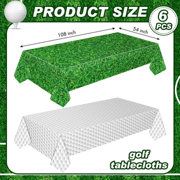 Mixweer Golf Plastic Tablecloth Golf Party Disposable Table Cover Grass Pattern Party Supplies Plastic Sport Theme Table Cover R