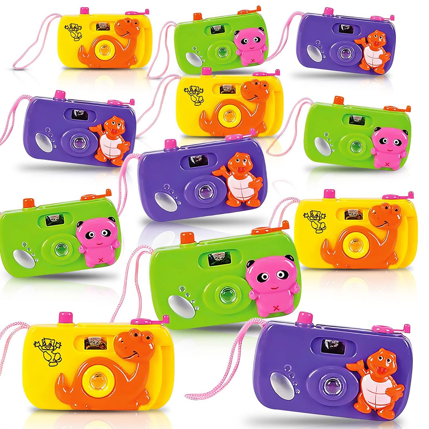 Artcreativity Kids Camera Toy Set With Images In Viewfinder (12Pcs) Pretend Play For Toddlers/Kids, Great For Birthday Party Favors For Kids 3-5, Goody Bags Birthday Gifts, Goody Bag Stuffers