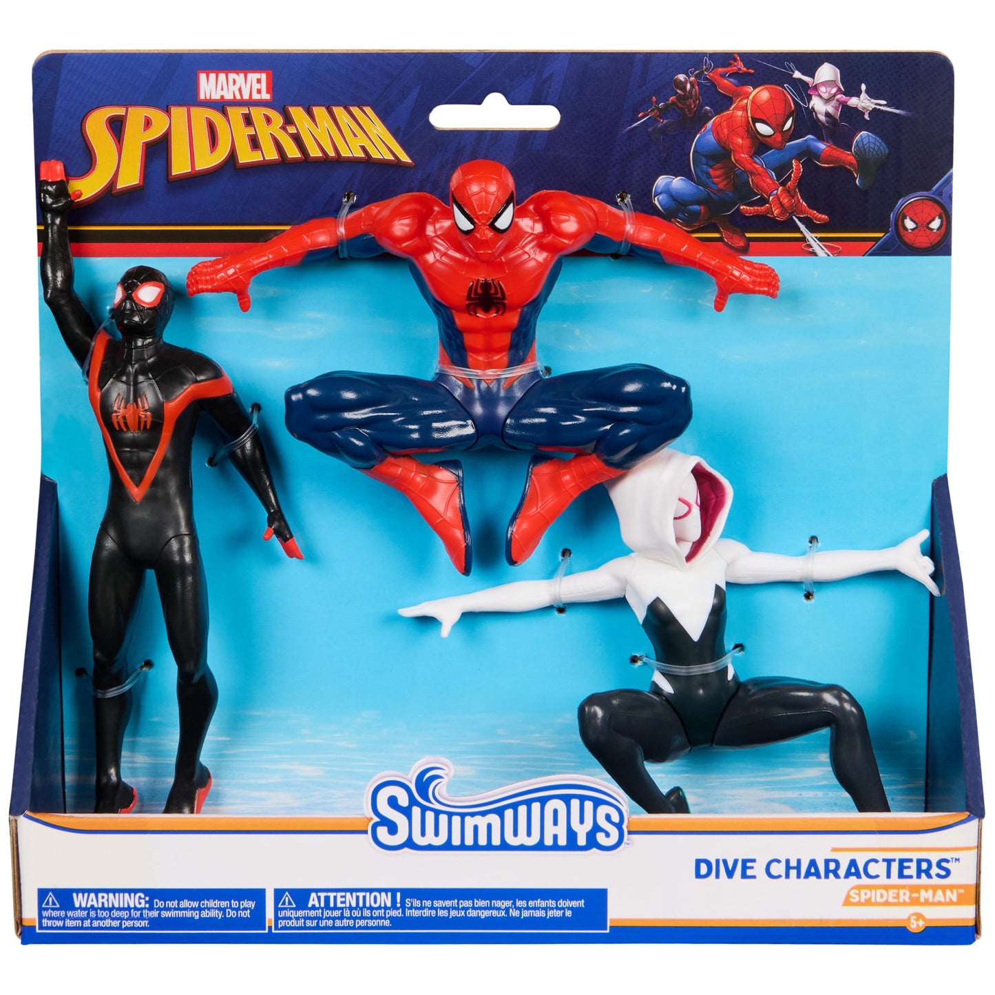 Swimways Marvel Spidey Dive Characters 3-Pack, Swimming Pool Accessories & Kids Pool Toys, Pool Party Supplies & Water Toys For